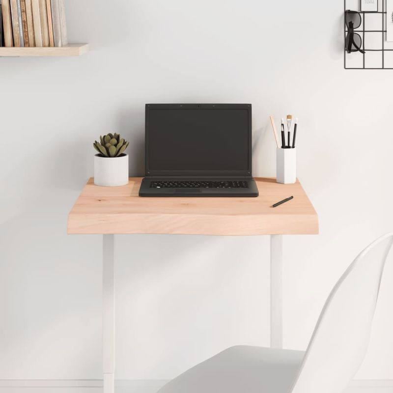 Casa si Gradina - Mobilier - Feronerie si accesorii mobila - Blat de masa, 60x40x(2-6) cm, lemn masiv de stejar netratat - Infinity.ro