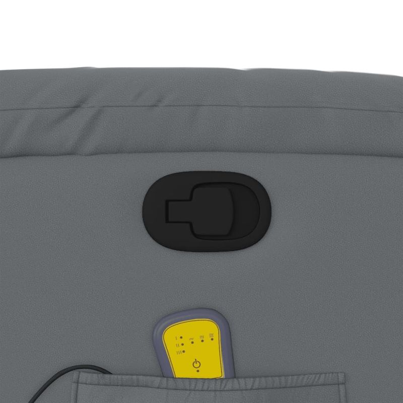 Casa si Gradina - Mobilier - Scaune si fotolii - Fotolii - Fotoliu rabatabil cu ridicare, gri, piele ecologica - Infinity.ro