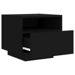 Casa si Gradina - Mobilier - Comode si corpuri - Noptiere - Noptiere cu lumini LED, 2 buc., negru, 40x39x37 cm - Infinity.ro