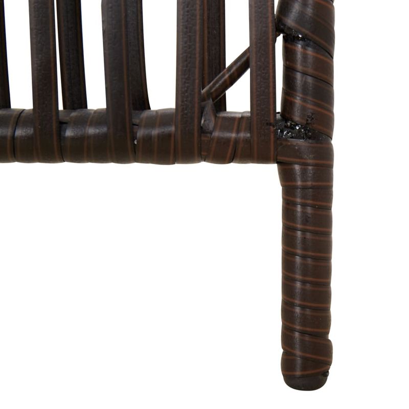 Casa si Gradina - Decoratiuni - Pereti despartitori si paravane - Separator de camera cu 5 panouri, maro, poliratan, model țesătură cu linii, mărime 245x180 cm - Infinity.ro