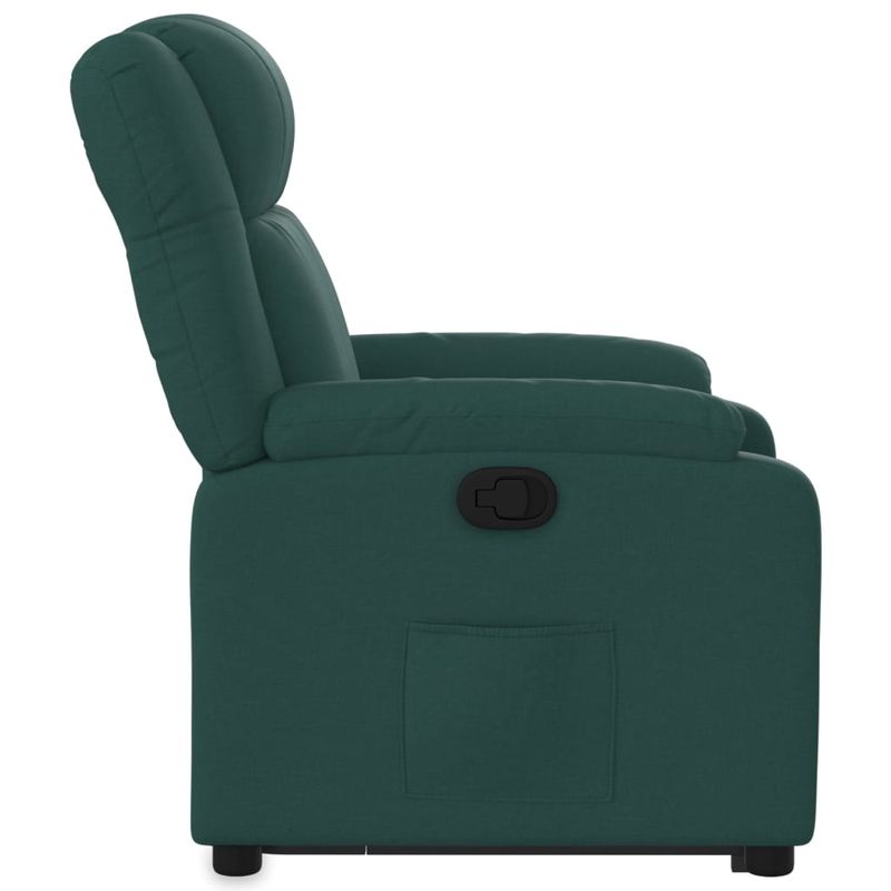 Casa si Gradina - Mobilier - Scaune si fotolii - Fotolii - Fotoliu rabatabil ridicare pe verticala, verde inchis, textil - Infinity.ro