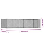 Petshop - Accesorii petshop - Culcusuri si custi - Custi interior si exterior - Cusca pentru caini cu usa, gri, 6x2x1,5 m, otel galvanizat - Infinity.ro