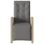 Casa si Gradina - Gradina si terasa - Mobilier exterior - Scaune si sezlonguri gradina - Scaun de gradina rabatabil cu suport picioare mix bej poliratan - Infinity.ro