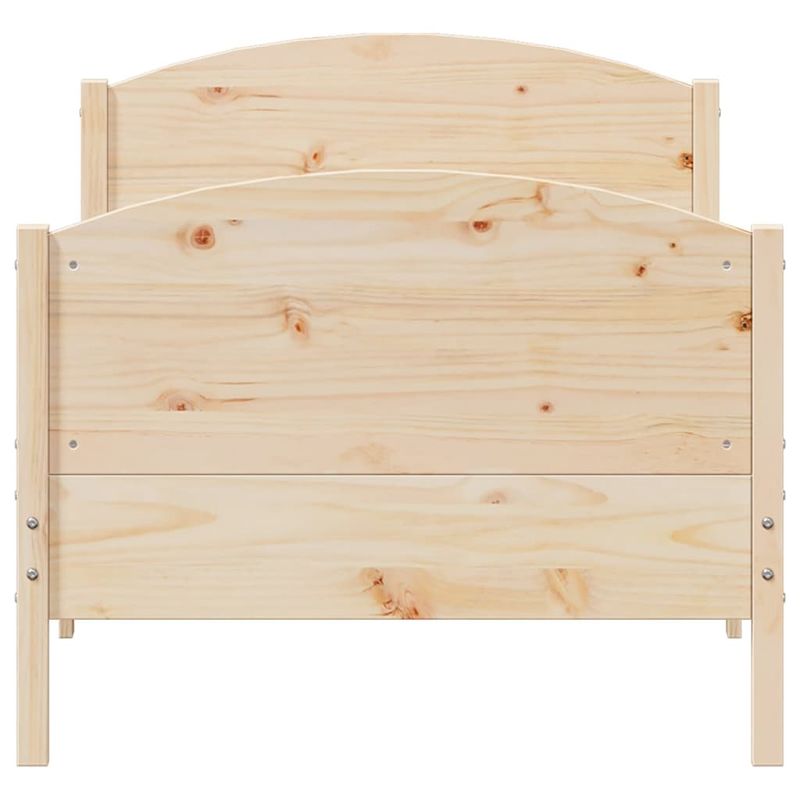 Casa si Gradina - Mobilier - Paturi si accesorii - Paturi - Cadru de pat cu tablie, 75x190 cm, lemn masiv de pin - Infinity.ro