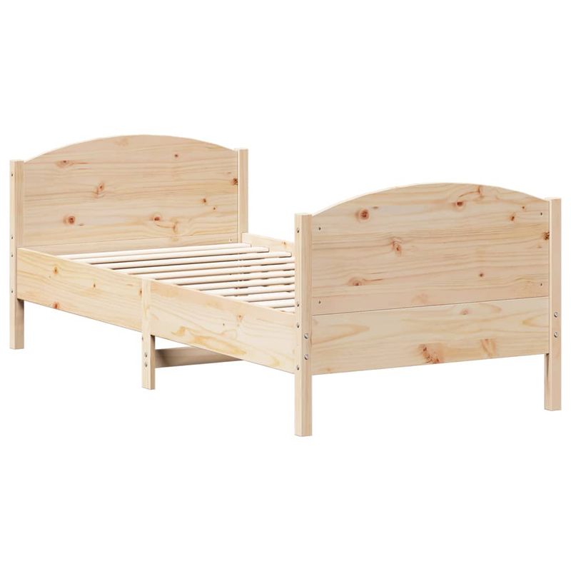 Casa si Gradina - Mobilier - Paturi si accesorii - Paturi - Cadru de pat cu tablie, 75x190 cm, lemn masiv de pin - Infinity.ro