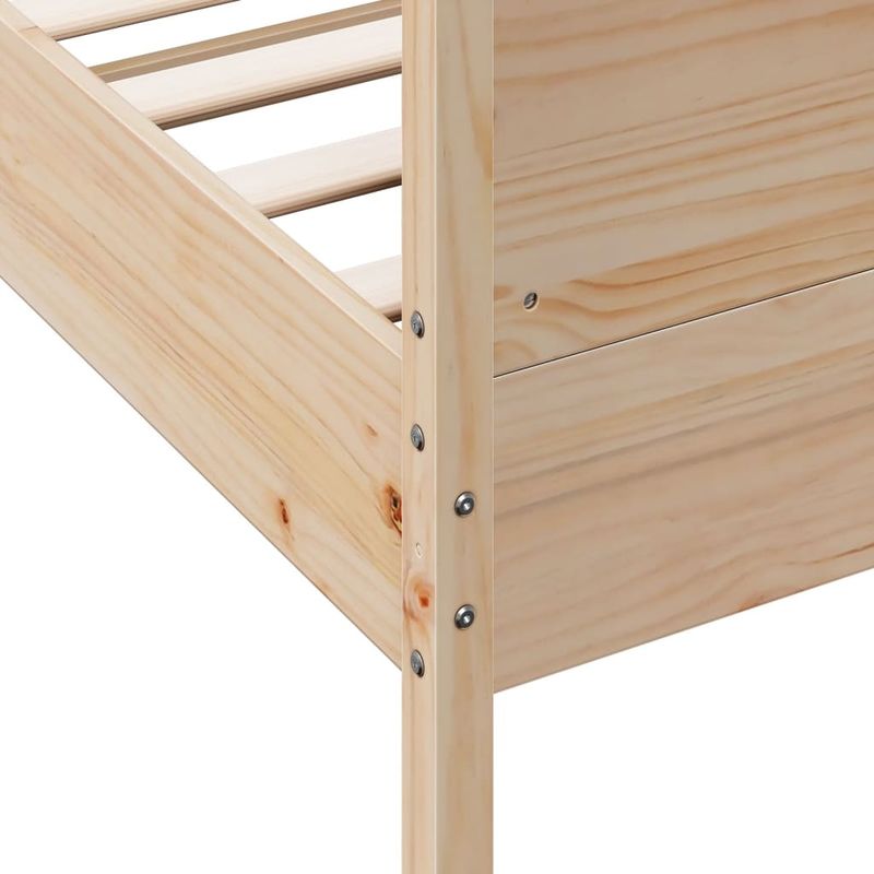 Casa si Gradina - Mobilier - Paturi si accesorii - Paturi - Cadru de pat cu tablie, 75x190 cm, lemn masiv de pin - Infinity.ro