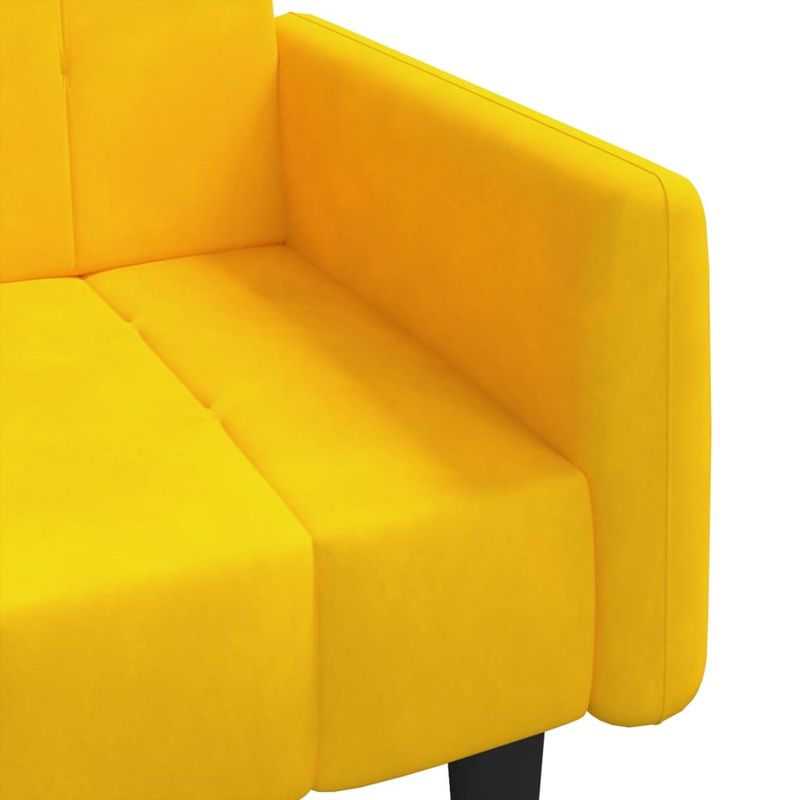 Casa si Gradina - Mobilier - Canapele si coltare - Canapele - Canapea extensibila cu 2 locuri, galben, catifea - Infinity.ro