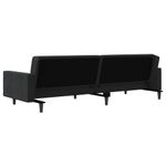 Casa si Gradina - Mobilier - Canapele si coltare - Canapele - Canapea extensibila cu 2 locuri, 2 perne, negru, catifea - Infinity.ro