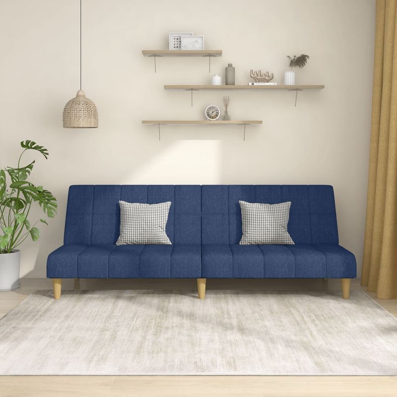 Casa si Gradina - Mobilier - Canapele si coltare - Canapele - Canapea extensibila cu 2 locuri, albastru, material textil - Infinity.ro