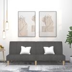 Casa si Gradina - Mobilier - Canapele si coltare - Canapele - Canapea extensibila cu 2 locuri, gri inchis, textil - Infinity.ro