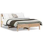 Casa si Gradina - Mobilier - Paturi si accesorii - Paturi - Cadru de pat cu tablie, 120x190 cm, lemn masiv pin - Infinity.ro