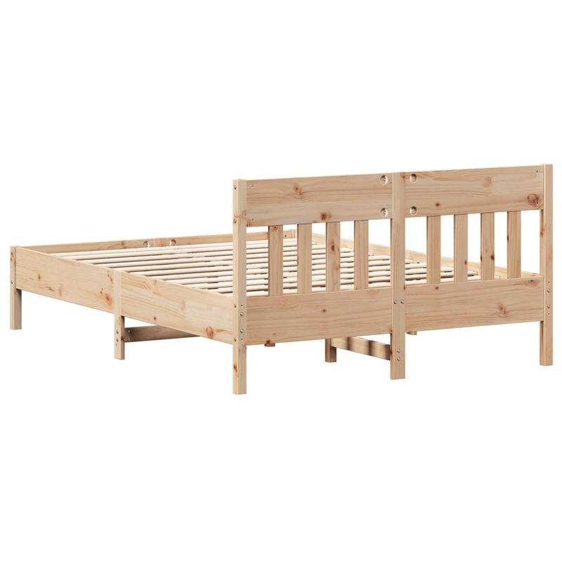 Casa si Gradina - Mobilier - Paturi si accesorii - Paturi - Cadru de pat cu tablie, 120x190 cm, lemn masiv pin - Infinity.ro