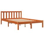 Casa si Gradina - Mobilier - Paturi si accesorii - Paturi - Cadru de pat, maro ceruit, 135x190 cm, lemn masiv de pin - Infinity.ro