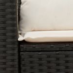 Casa si Gradina - Gradina si terasa - Mobilier exterior - Canapele si fotolii gradina - Canapea de gradina cu perne, 2 locuri, negru, poliratan - Infinity.ro