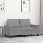 Casa si Gradina - Mobilier - Canapele si coltare - Canapele - Canapea cu 2 locuri, gri deschis, 120 cm, material textil - Infinity.ro