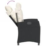 Casa si Gradina - Gradina si terasa - Mobilier exterior - Seturi mobila gradina - Set mobilier de gradina cu perne, 3 piese, negru, poliratan - Infinity.ro