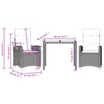 Casa si Gradina - Gradina si terasa - Mobilier exterior - Seturi mobila gradina - Set mobilier de gradina cu perne, 3 piese, negru, poliratan - Infinity.ro