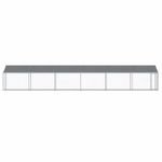 Petshop - Accesorii petshop - Culcusuri si custi - Custi interior si exterior - Cusca caini cu acoperis si usa, gri, 12x2x2 m, otel galvanizat - Infinity.ro