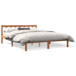 Casa si Gradina - Mobilier - Paturi si accesorii - Paturi - Cadru de pat, maro ceruit, 150x200 cm, lemn masiv de pin - Infinity.ro