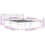 Casa si Gradina - Mobilier - Paturi si accesorii - Paturi - Cadru de pat, maro ceruit, 150x200 cm, lemn masiv de pin - Infinity.ro