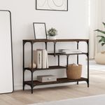 Casa si Gradina - Mobilier - Comode si corpuri - Console - Masuta consola, stejar maro, 100x30x75 cm, lemn prelucrat - Infinity.ro