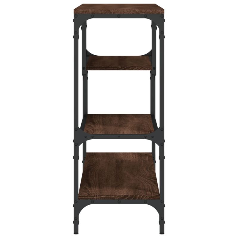 Casa si Gradina - Mobilier - Comode si corpuri - Console - Masuta consola, stejar maro, 100x30x75 cm, lemn prelucrat - Infinity.ro