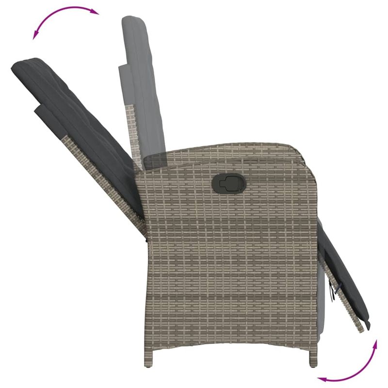 Casa si Gradina - Gradina si terasa - Mobilier exterior - Seturi mobila gradina - Set mobilier de gradina cu perne, 5 piese, gri, poliratan - Infinity.ro