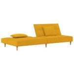 Casa si Gradina - Mobilier - Canapele si coltare - Canapele - Canapea extensibila cu 2 locuri, 2 perne, galben, textil - Infinity.ro