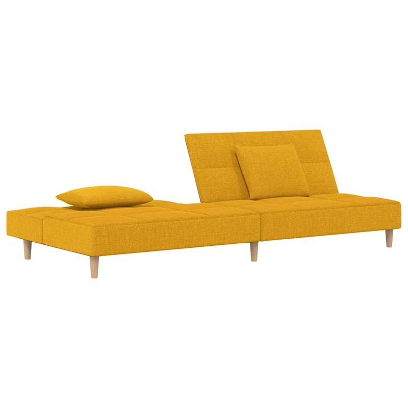Casa si Gradina - Mobilier - Canapele si coltare - Canapele - Canapea extensibila cu 2 locuri, 2 perne, galben, textil - Infinity.ro