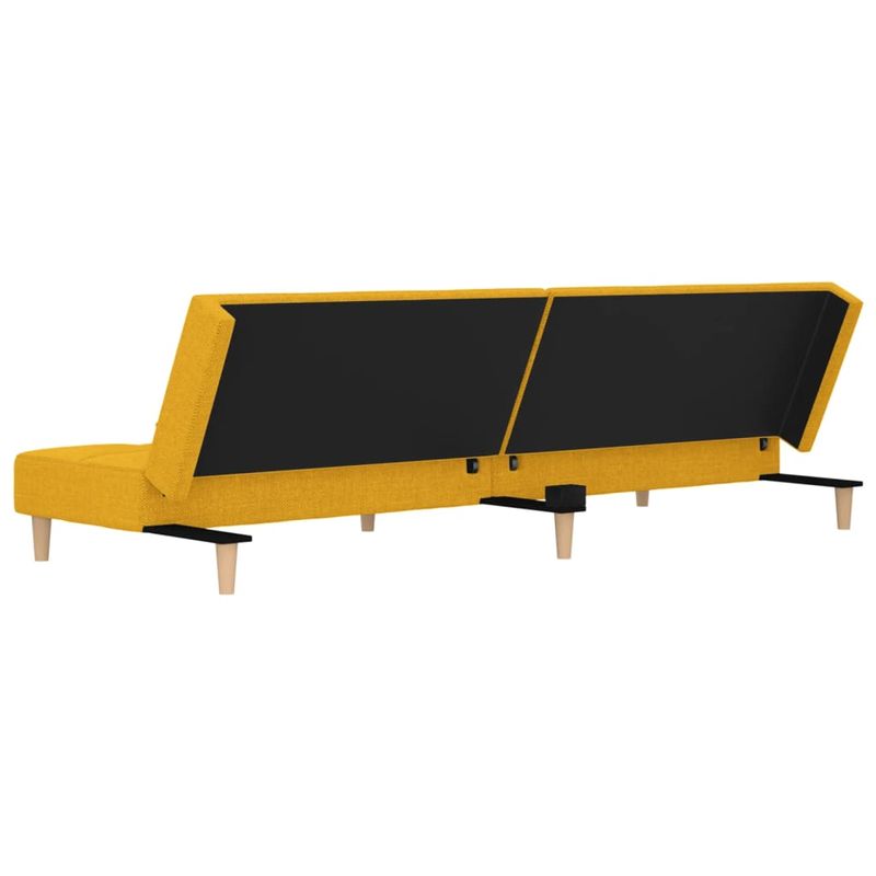 Casa si Gradina - Mobilier - Canapele si coltare - Canapele - Canapea extensibila cu 2 locuri, 2 perne, galben, textil - Infinity.ro