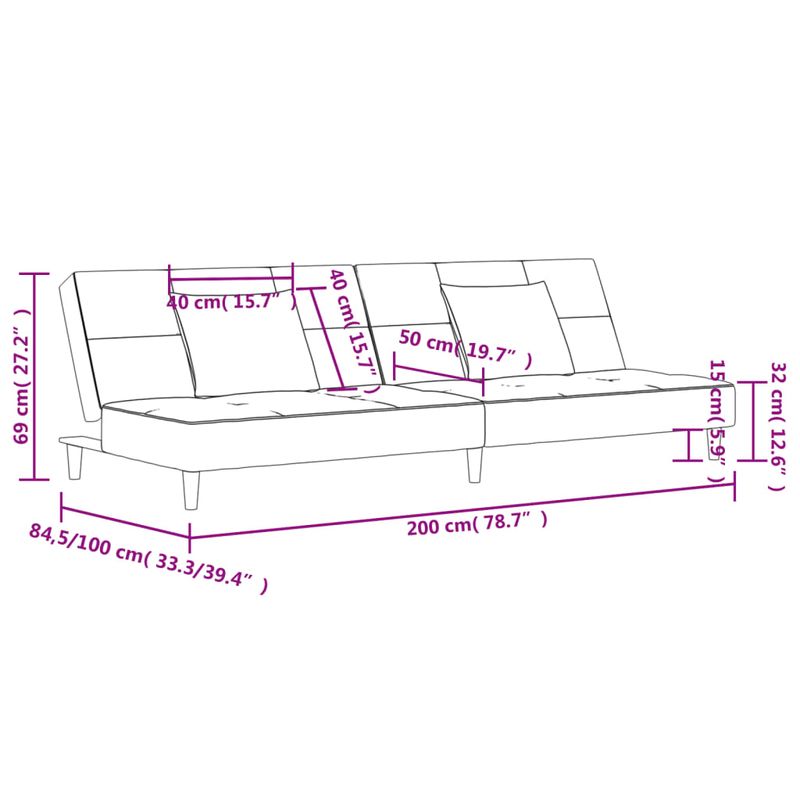 Casa si Gradina - Mobilier - Canapele si coltare - Canapele - Canapea extensibila cu 2 locuri, 2 perne, galben, textil - Infinity.ro