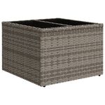 Casa si Gradina - Gradina si terasa - Mobilier exterior - Mese gradina - Masa de gradina cu blat din sticla, gri, 55x55x37 cm, poliratan - Infinity.ro