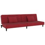 Casa si Gradina - Mobilier - Canapele si coltare - Canapele - Canapea extensibila cu 2 locuri, 2 perne, rosu vin, catifea - Infinity.ro