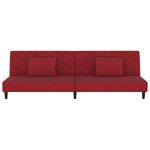 Casa si Gradina - Mobilier - Canapele si coltare - Canapele - Canapea extensibila cu 2 locuri, 2 perne, rosu vin, catifea - Infinity.ro
