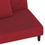 Casa si Gradina - Mobilier - Canapele si coltare - Canapele - Canapea extensibila cu 2 locuri, 2 perne, rosu vin, catifea - Infinity.ro