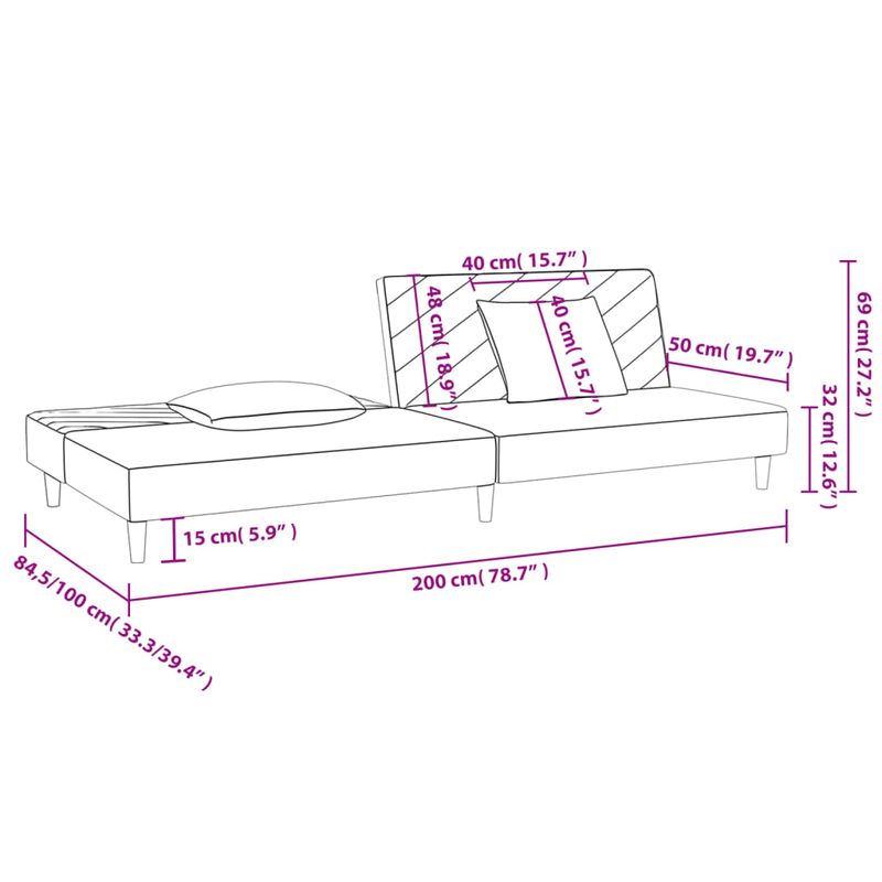 Casa si Gradina - Mobilier - Canapele si coltare - Canapele - Canapea extensibila cu 2 locuri, 2 perne, rosu vin, catifea - Infinity.ro