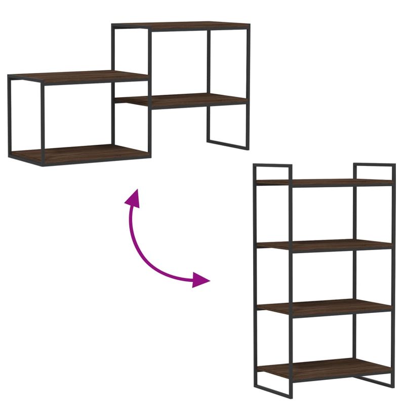 Casa si Gradina - Mobilier - Biblioteci si rafturi - Rafturi - Rafturi de perete, 4 buc., stejar maro, 60x40x1,5 cm, lemn - Infinity.ro