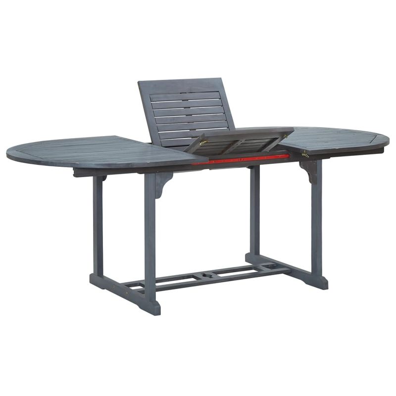 Casa si Gradina - Gradina si terasa - Mobilier exterior - Seturi mobila gradina - Set mobilier de exterior, 7 piese, gri, lemn masiv de acacia - Infinity.ro