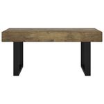 Casa si Gradina - Mobilier - Mese si birouri - Masute de cafea - Masuta de cafea, maro inchis & negru, 90x45x40 cm, MDF si fier - Infinity.ro