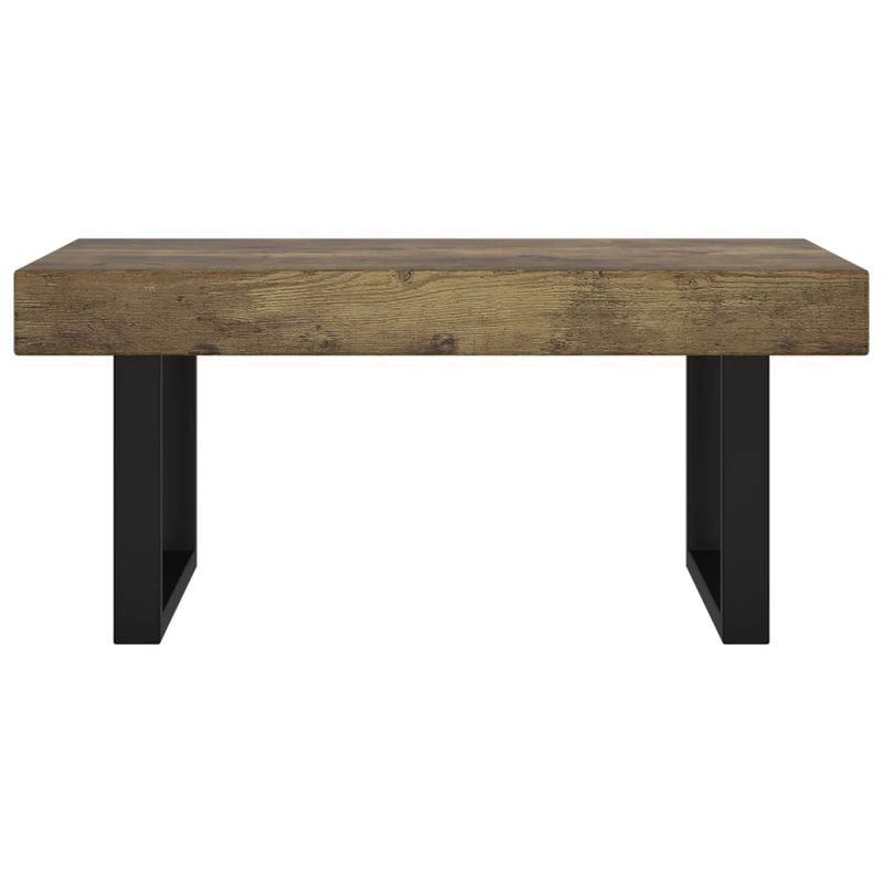 Casa si Gradina - Mobilier - Mese si birouri - Masute de cafea - Masuta de cafea, maro inchis & negru, 90x45x40 cm, MDF si fier - Infinity.ro