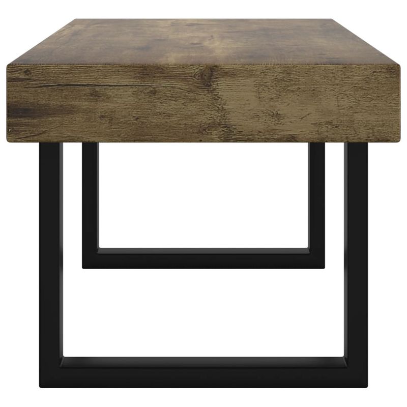 Casa si Gradina - Mobilier - Mese si birouri - Masute de cafea - Masuta de cafea, maro inchis & negru, 90x45x40 cm, MDF si fier - Infinity.ro