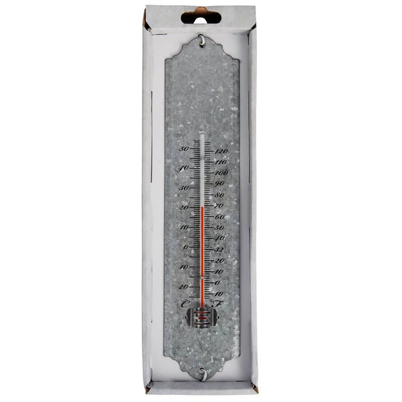 TV, Audio-Video si Foto - Optica, astronomie si metrologie - Meteorologie - Termometre Meteo - Esschert Design Termometru de perete, 30 cm, zinc vechi, OZ10 - Infinity.ro