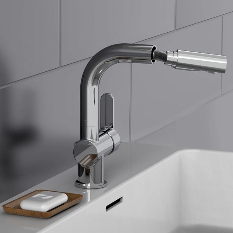 Casa si Gradina - Sanitare - Lavoar baie si accesorii - Baterii sanitare - SCHUTTE Baterie mixer chiuveta cu pulverizator detasabil LONDON, crom - Infinity.ro