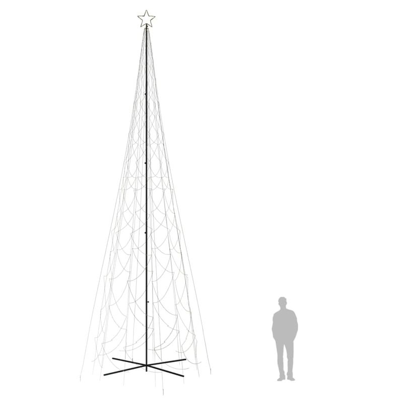 Casa si Gradina - Decoratiuni - Decoratiuni de sezon - Brad de Craciun conic, 3000 LED-uri, alb cald, 230x800 cm - Infinity.ro