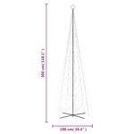 Casa si Gradina - Decoratiuni - Decoratiuni de sezon - Brad de Craciun conic, 3000 LED-uri, alb cald, 230x800 cm - Infinity.ro
