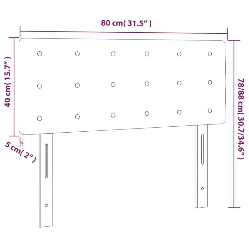 Casa si Gradina - Mobilier - Paturi si accesorii - Accesorii paturi - Tablie de pat, alb, 80x5x78/88 cm, piele ecologica - Infinity.ro