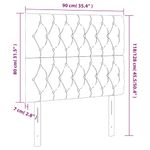 Casa si Gradina - Mobilier - Paturi si accesorii - Accesorii paturi - Tablii de pat, 2 buc, gri inchis, 90x7x78/88 cm, catifea - Infinity.ro