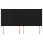 Casa si Gradina - Mobilier - Paturi si accesorii - Accesorii paturi - Tablii de pat, 4 buc, negru, 80x5x78/88 cm, textil - Infinity.ro