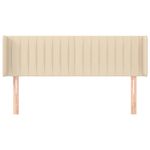 Casa si Gradina - Mobilier - Paturi si accesorii - Accesorii paturi - Tablie de pat cu aripioare crem 147x16x78/88 cm textil - Infinity.ro