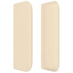 Casa si Gradina - Mobilier - Paturi si accesorii - Accesorii paturi - Tablie de pat cu aripioare crem 147x16x78/88 cm textil - Infinity.ro